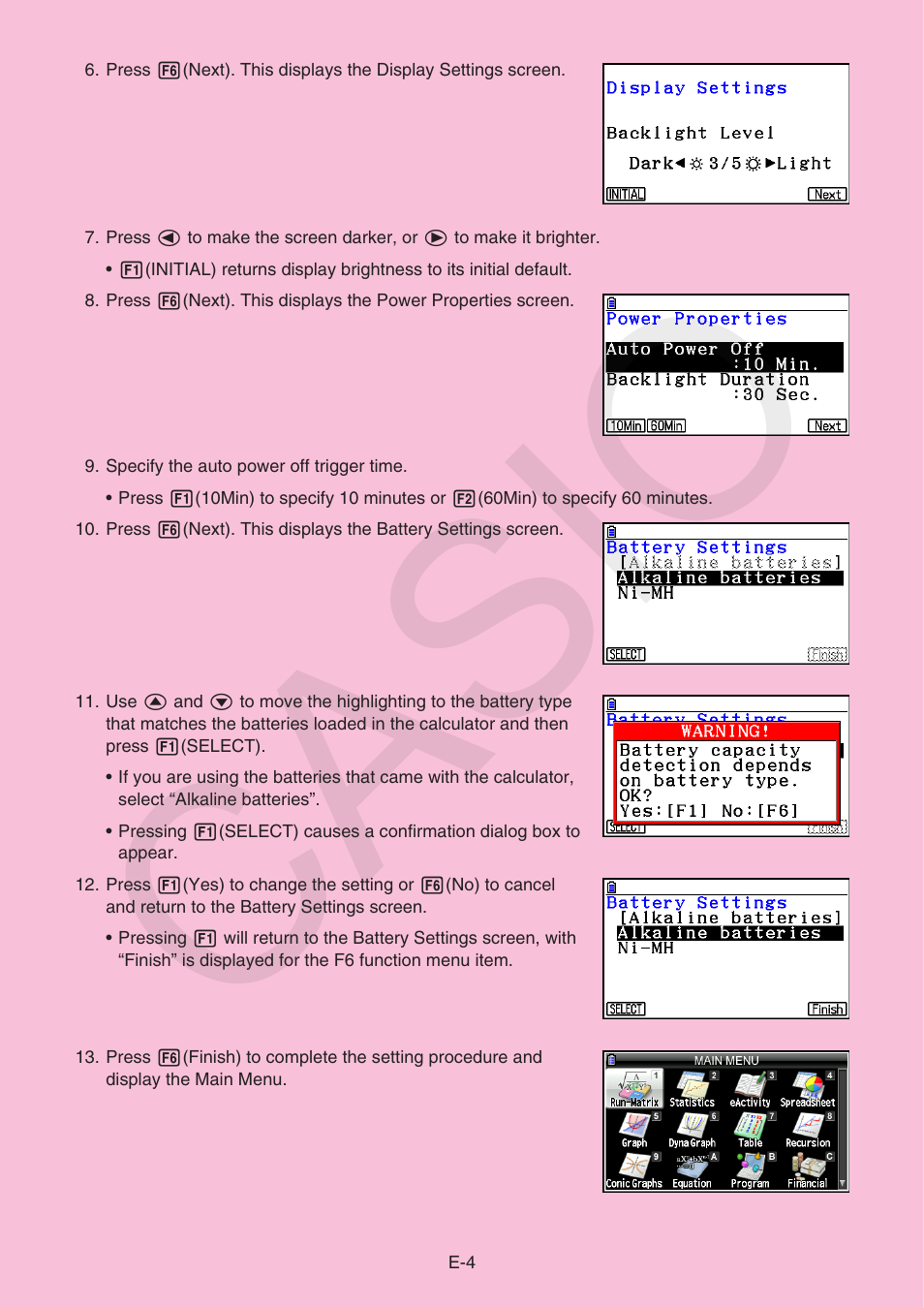 Casio | Casio FX-CG10 User Manual | Page 6 / 18