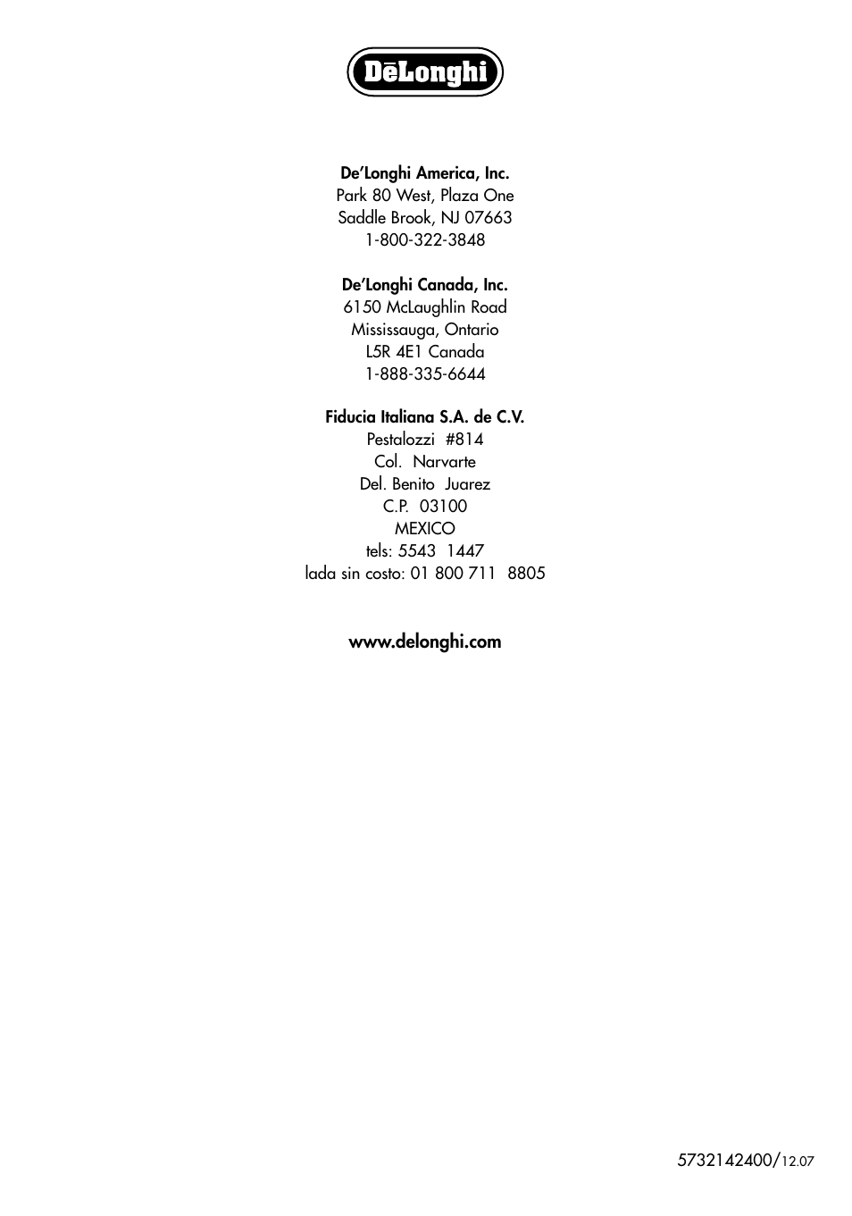 DeLonghi EC-702 User Manual | Page 13 / 13