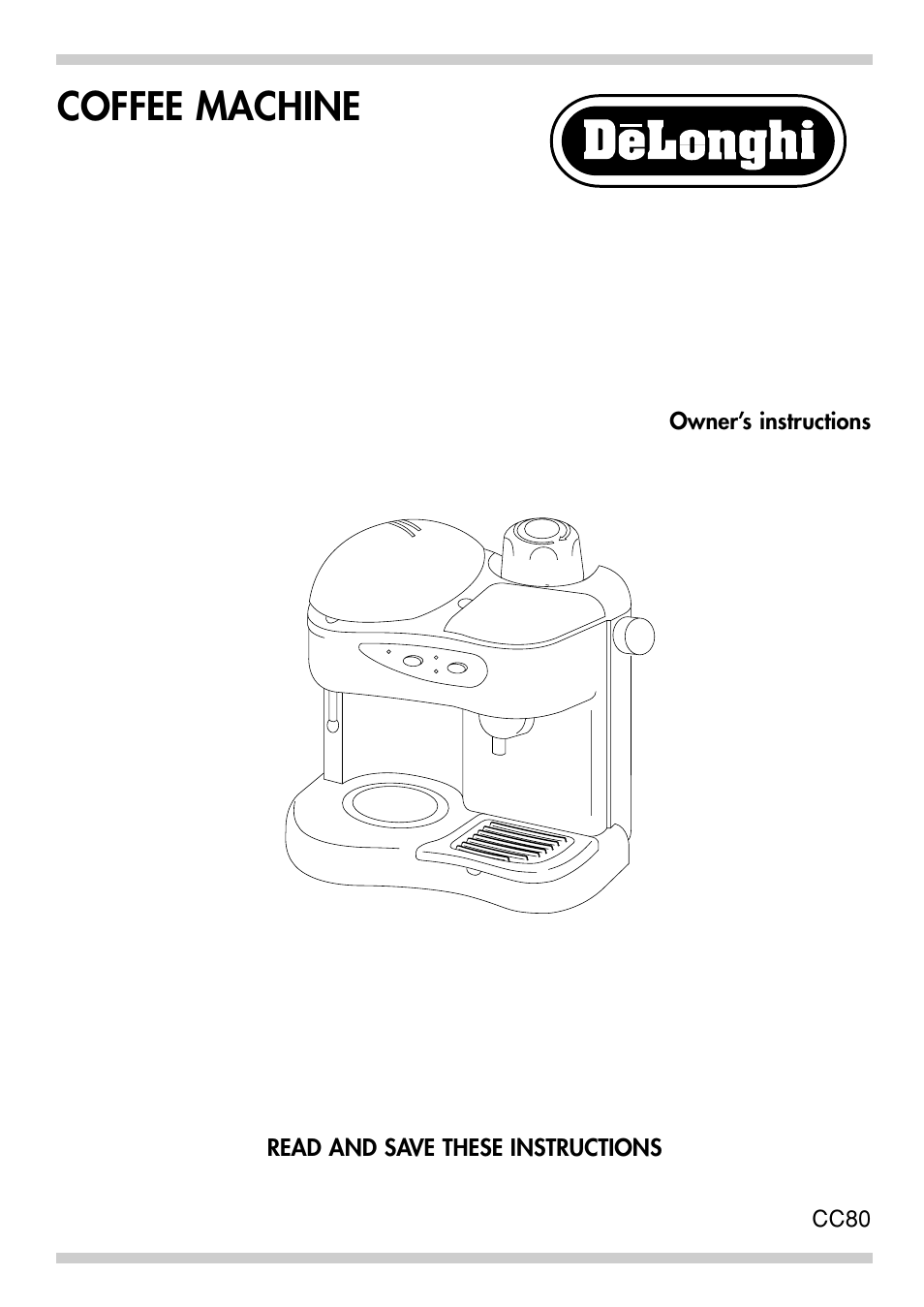 DeLonghi CC80 User Manual | 9 pages