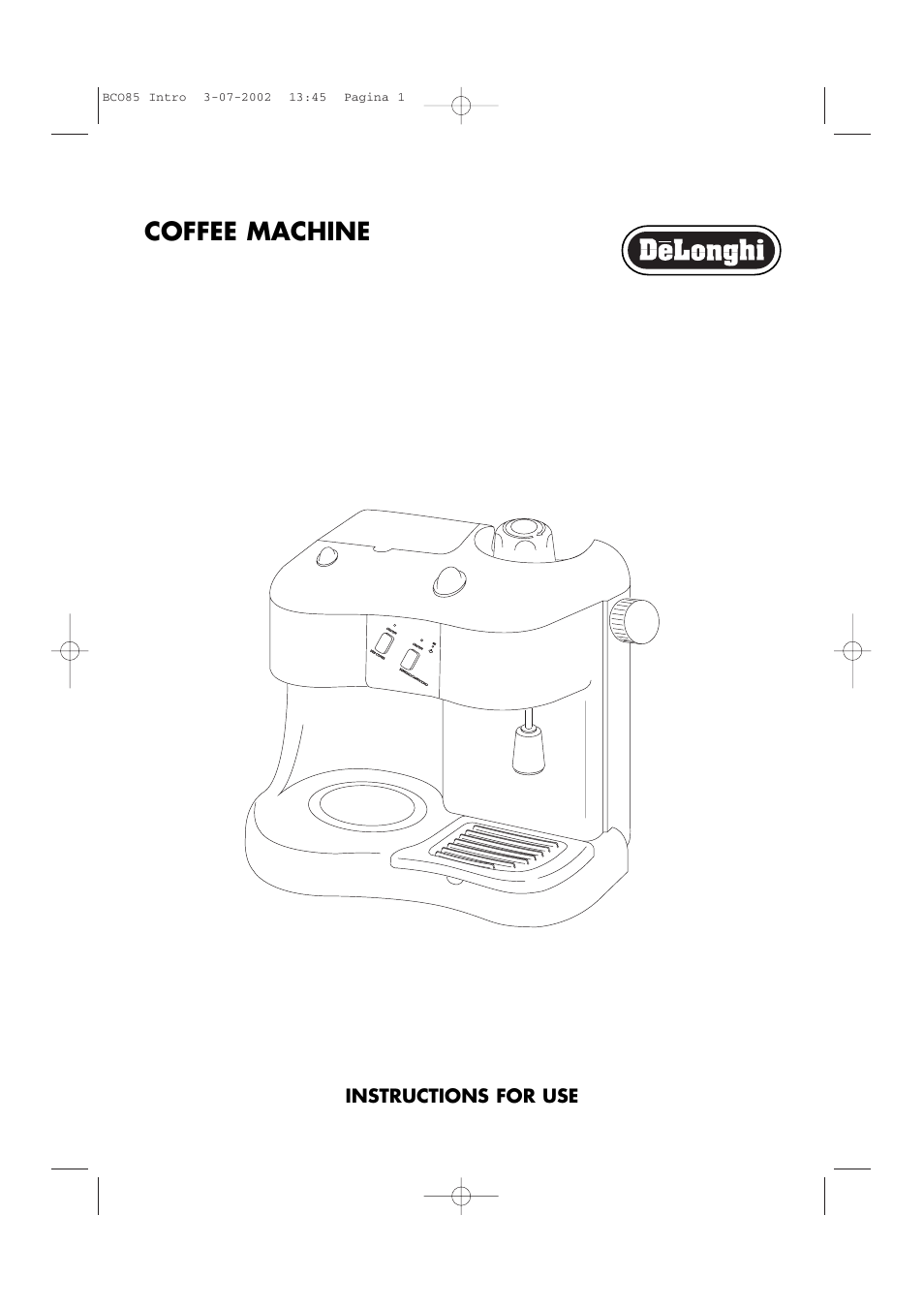 DeLonghi BCO85 GB User Manual | 11 pages
