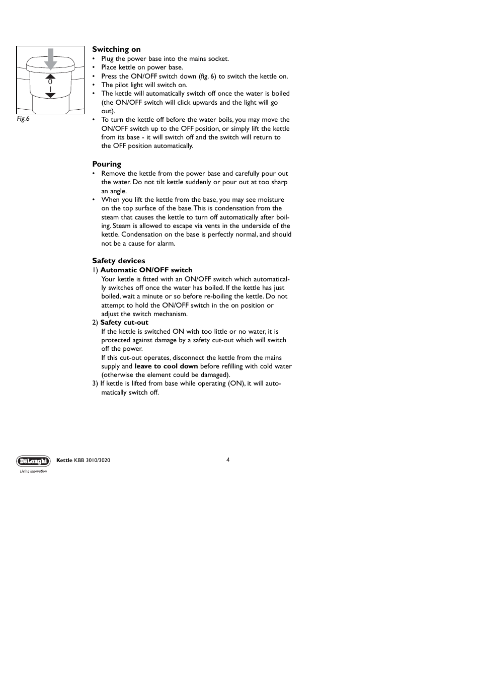 DeLonghi KBB 3020 User Manual | Page 4 / 8