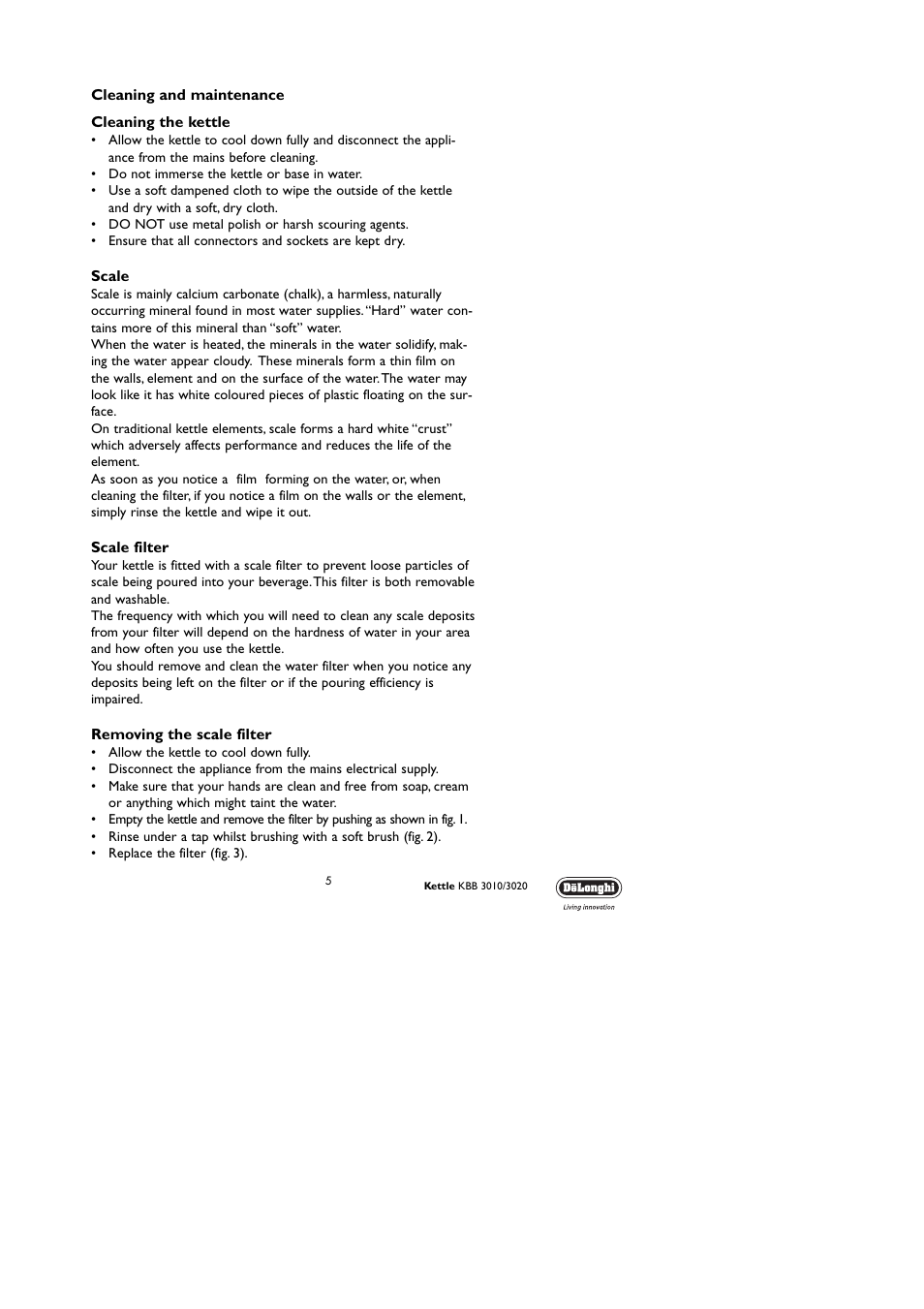 DeLonghi KBB 3020 User Manual | Page 5 / 8