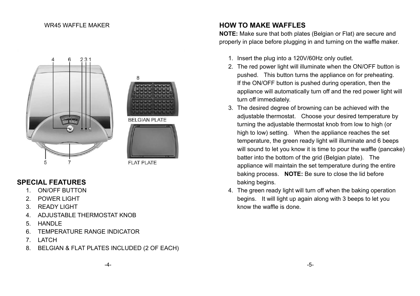 DeLonghi W25 User Manual | Page 3 / 5