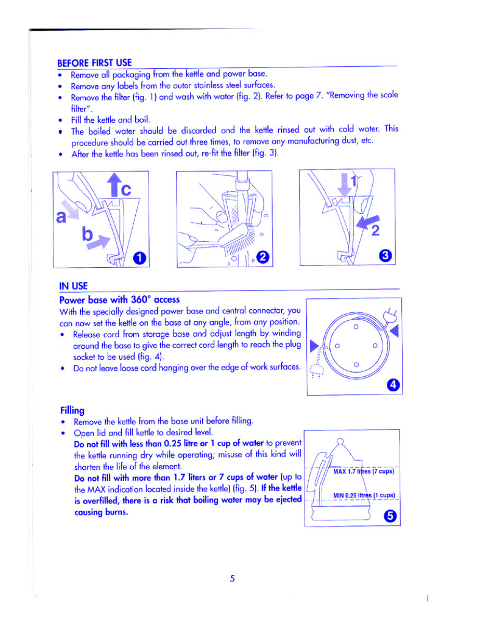 DeLonghi Cordless Kettle Builloire User Manual | Page 5 / 8