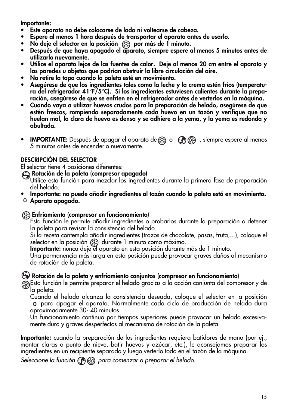 DeLonghi GM6000 User Manual | Page 15 / 20