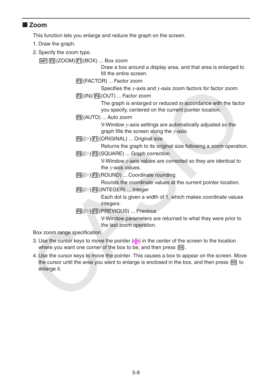 K zoom | Casio FX-CG10 User Manual | Page 140 / 601