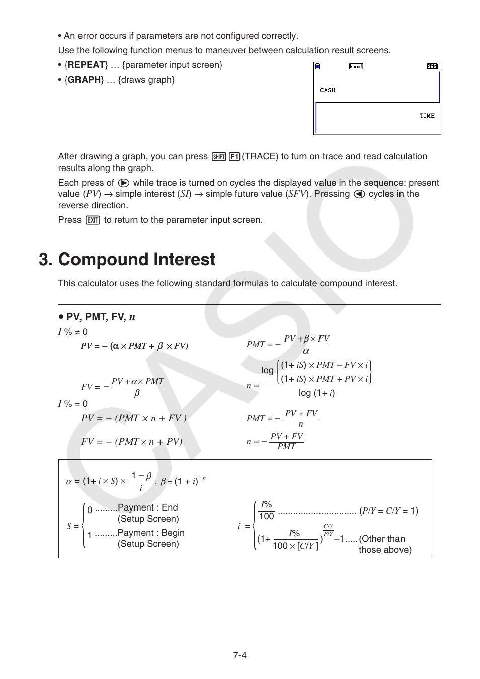 Compound interest, Compound, Interest | Casio FX-CG10 User Manual | Page 268 / 601