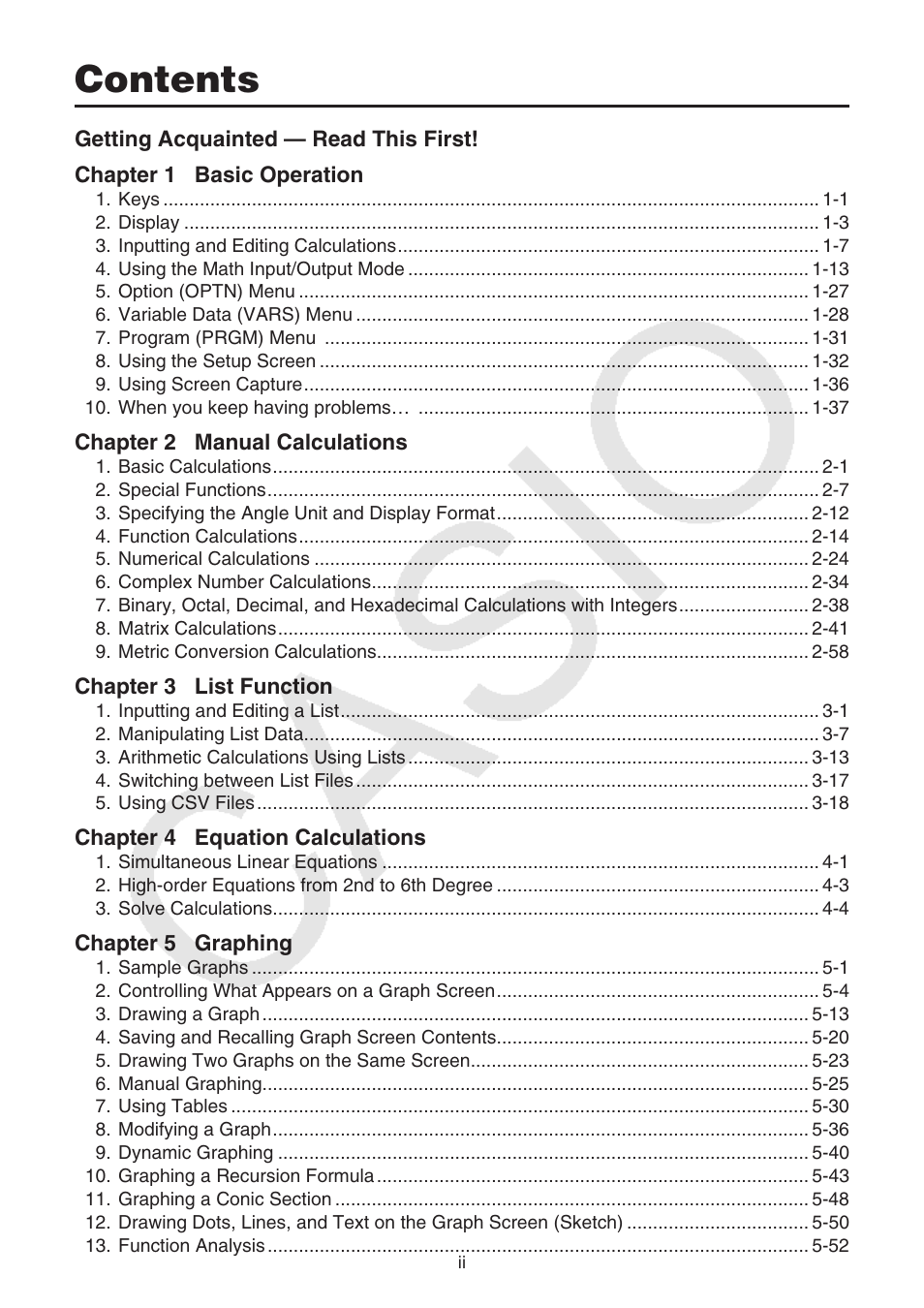 Casio FX-CG10 User Manual | Page 3 / 601