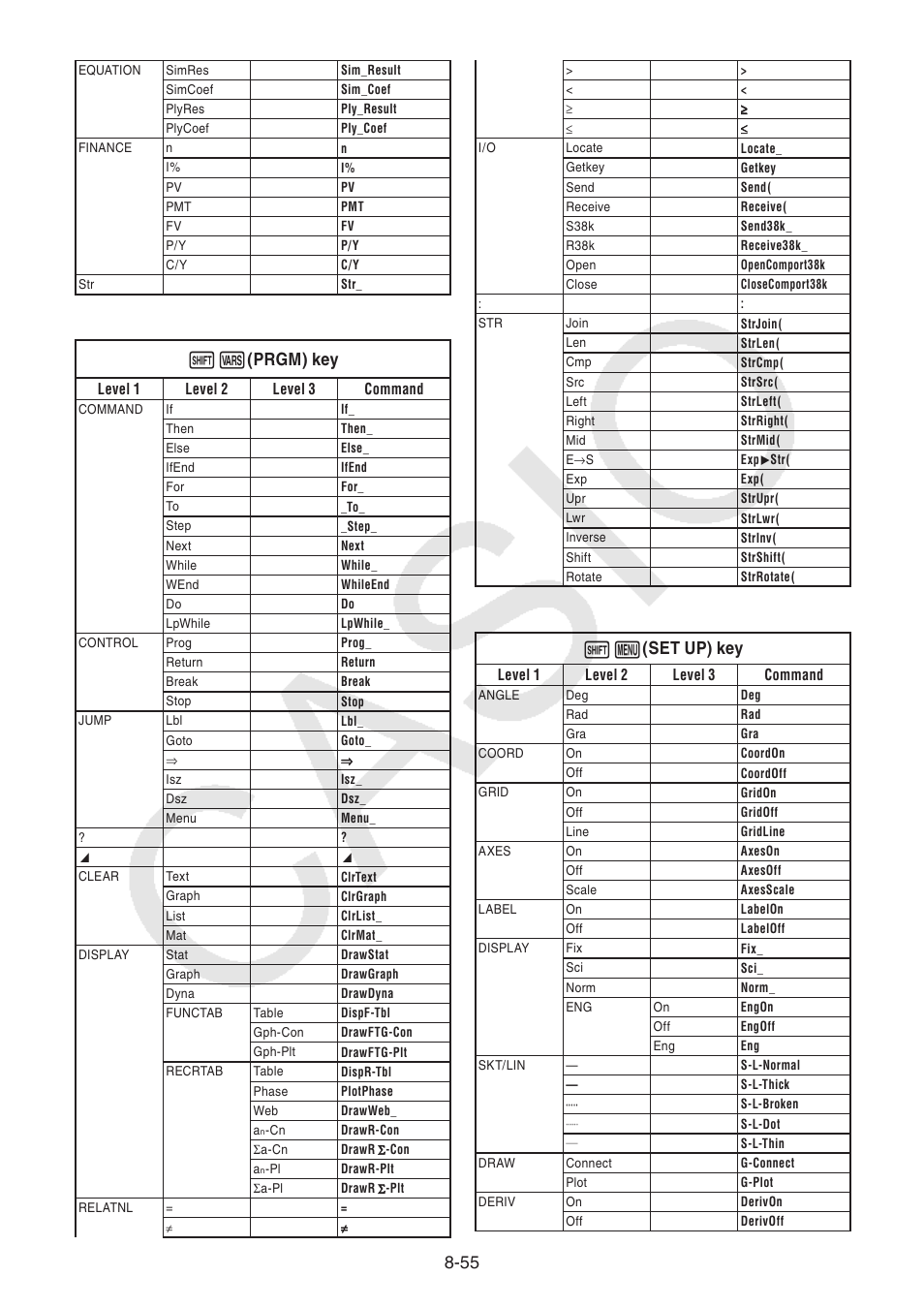 J (prgm) key, M (set up) key | Casio FX-CG10 User Manual | Page 339 / 601