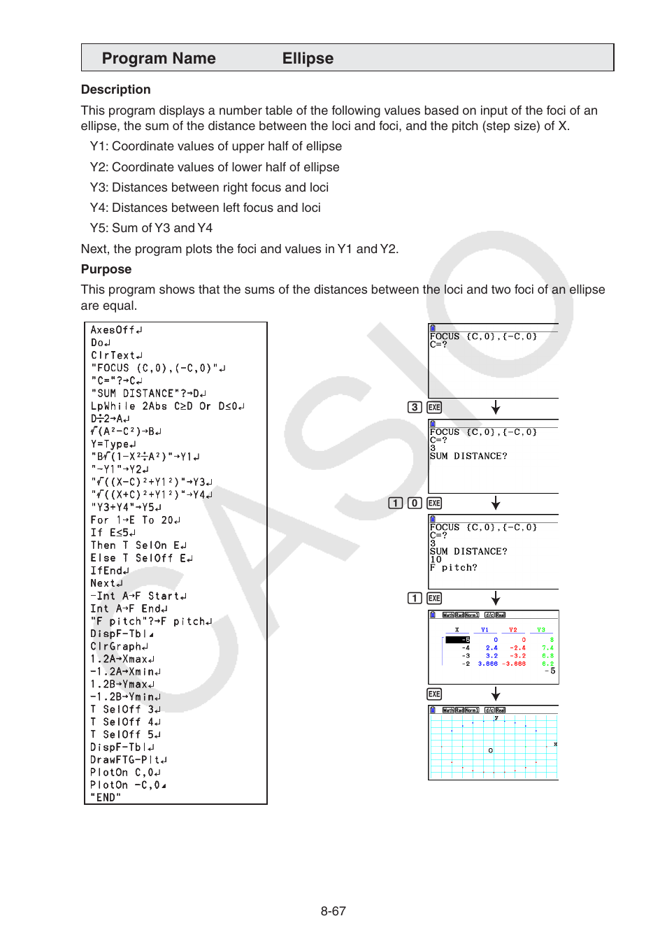 Program name ellipse | Casio FX-CG10 User Manual | Page 351 / 601