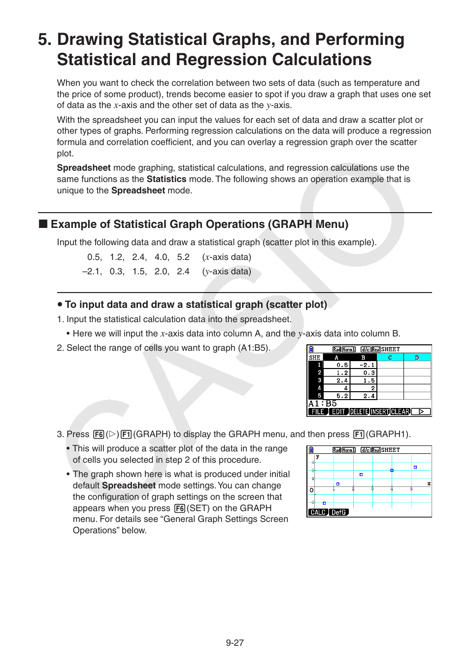 Calculations | Casio FX-CG10 User Manual | Page 378 / 601