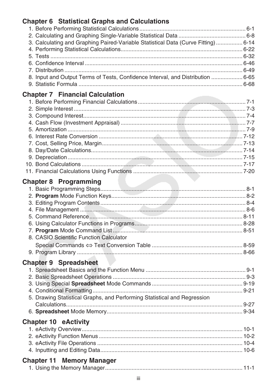 Casio FX-CG10 User Manual | Page 4 / 601