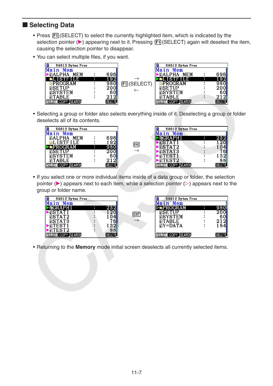 K selecting data | Casio FX-CG10 User Manual | Page 417 / 601