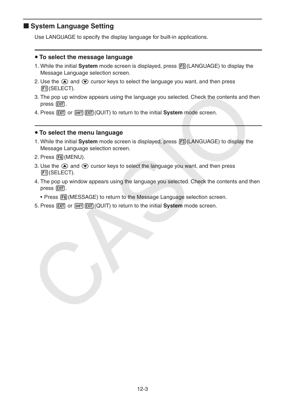 K system language setting | Casio FX-CG10 User Manual | Page 426 / 601