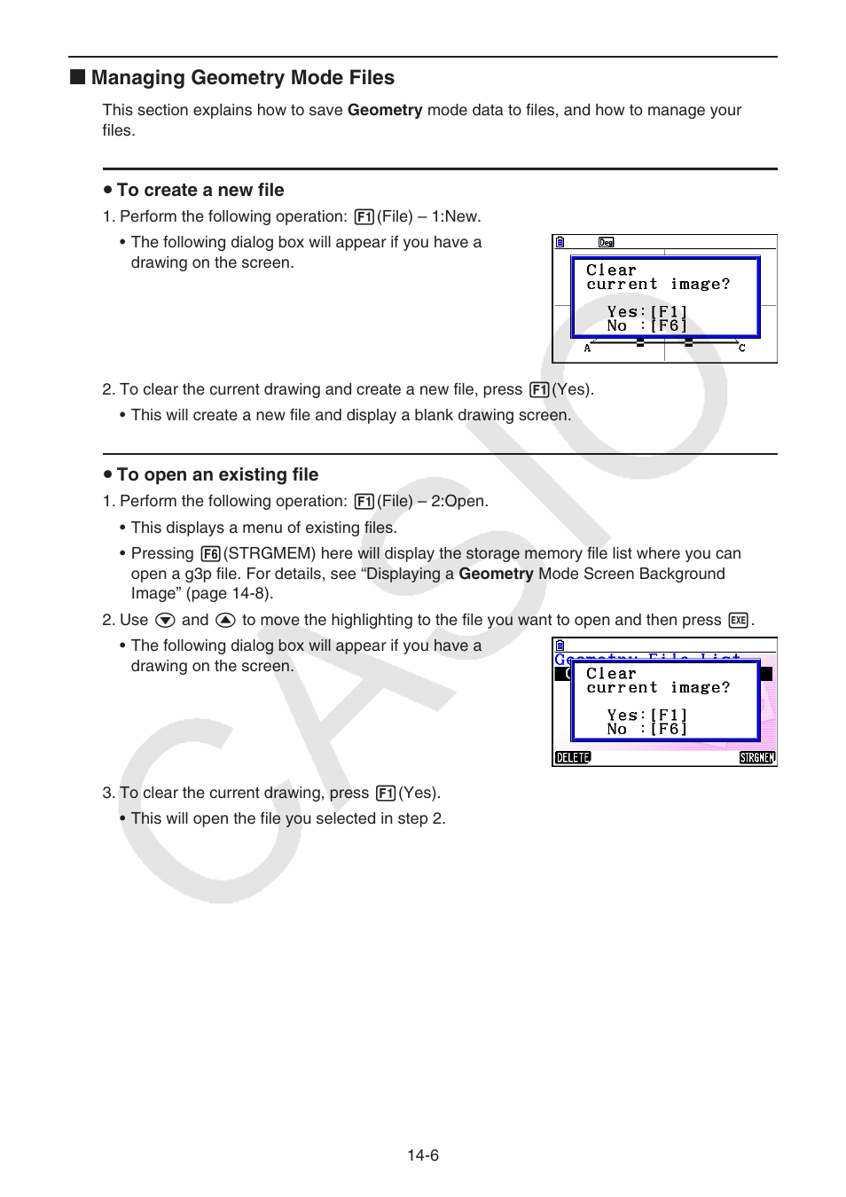 K managing geometry mode files | Casio FX-CG10 User Manual | Page 453 / 601