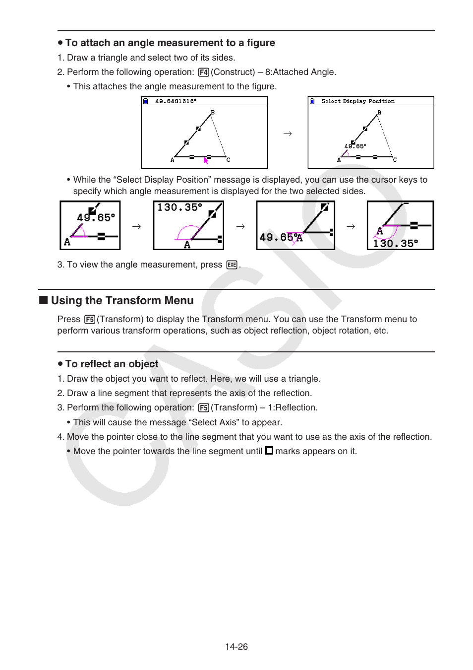 K using the transform menu | Casio FX-CG10 User Manual | Page 473 / 601