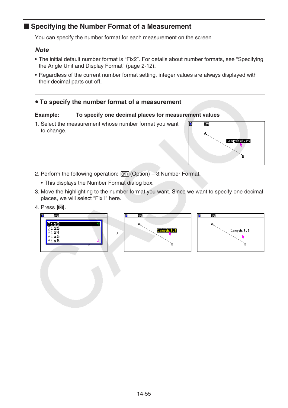 K specifying the number format of a measurement | Casio FX-CG10 User Manual | Page 502 / 601