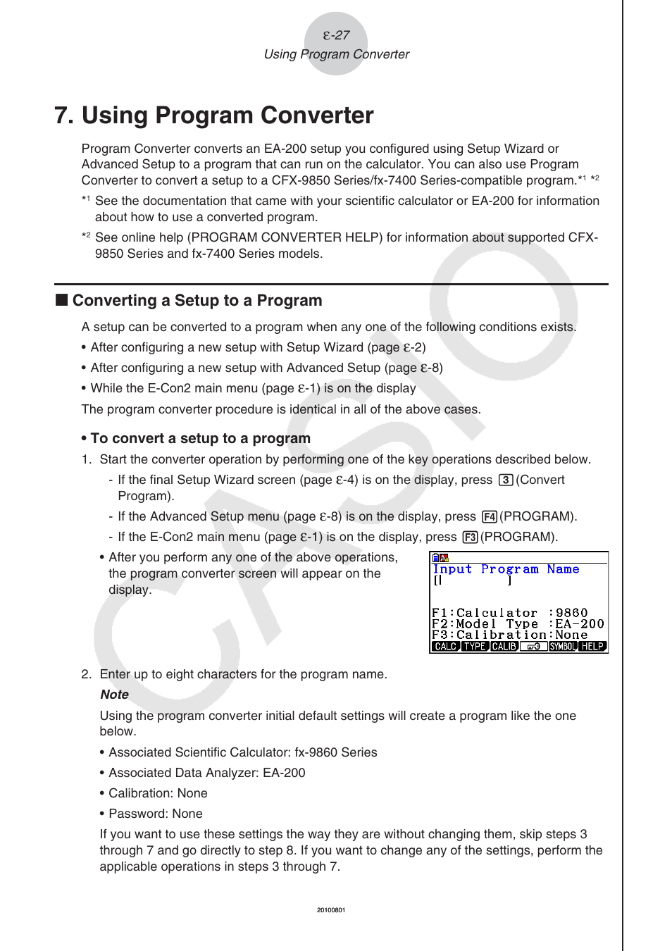 Using program converter, K converting a setup to a program | Casio FX-CG10 User Manual | Page 572 / 601