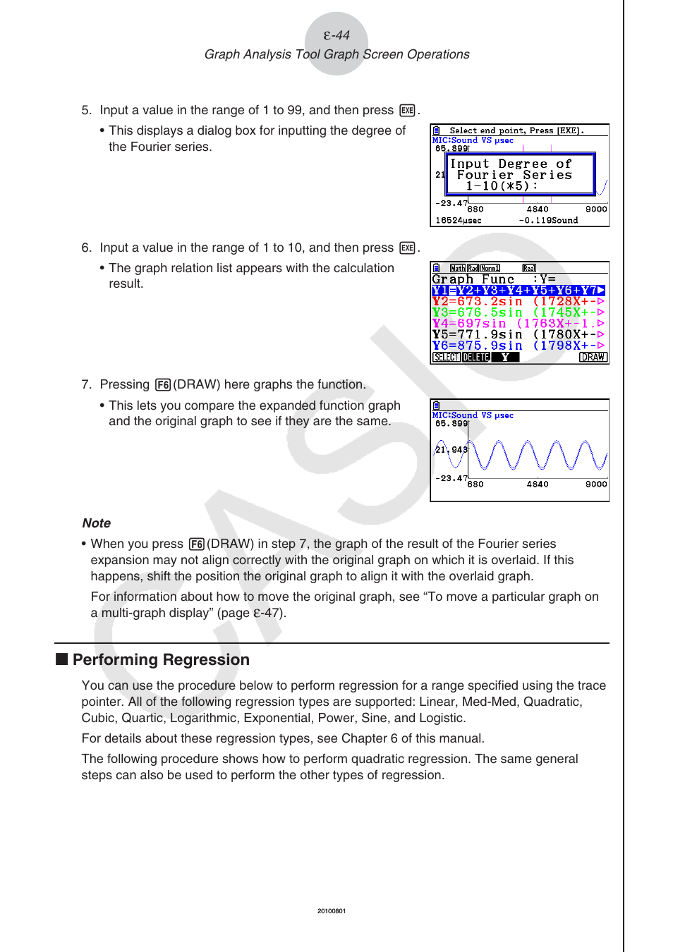 K performing regression | Casio FX-CG10 User Manual | Page 589 / 601