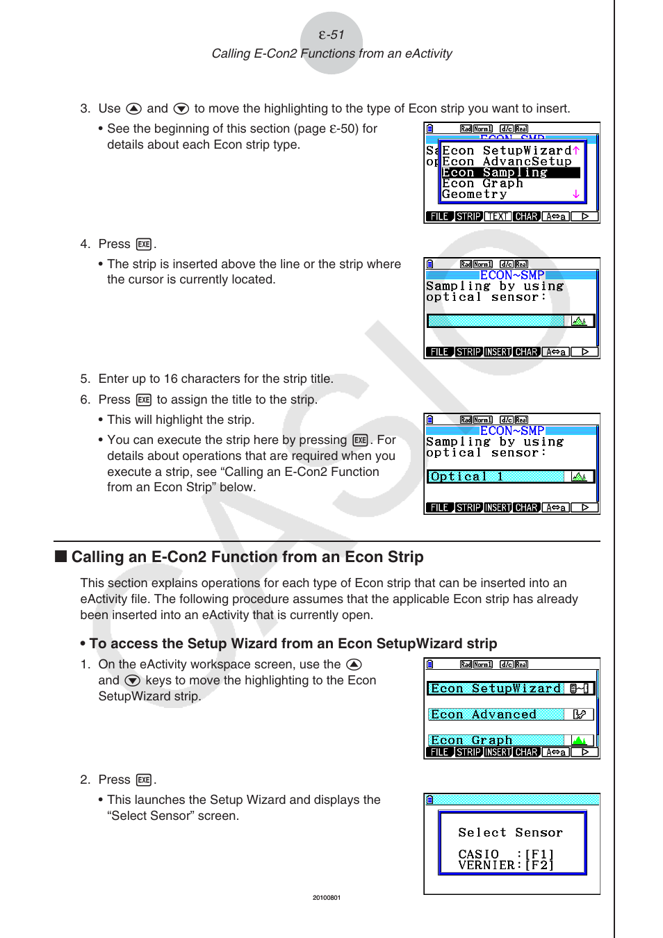 K calling an e-con2 function from an econ strip | Casio FX-CG10 User Manual | Page 596 / 601