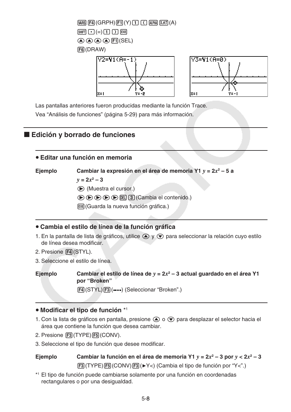 I edición y borrado de funciones | Casio FX-9750GII User Manual | Page 116 / 411