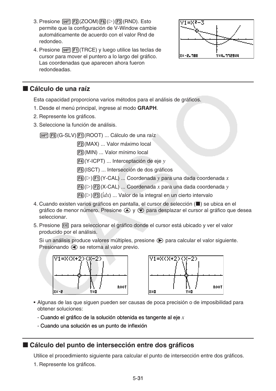 I cálculo de una raíz | Casio FX-9750GII User Manual | Page 139 / 411