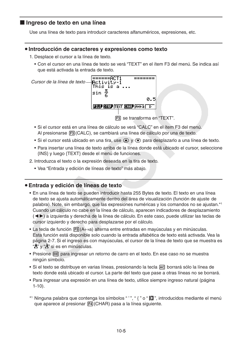 I ingreso de texto en una línea | Casio FX-9750GII User Manual | Page 288 / 411