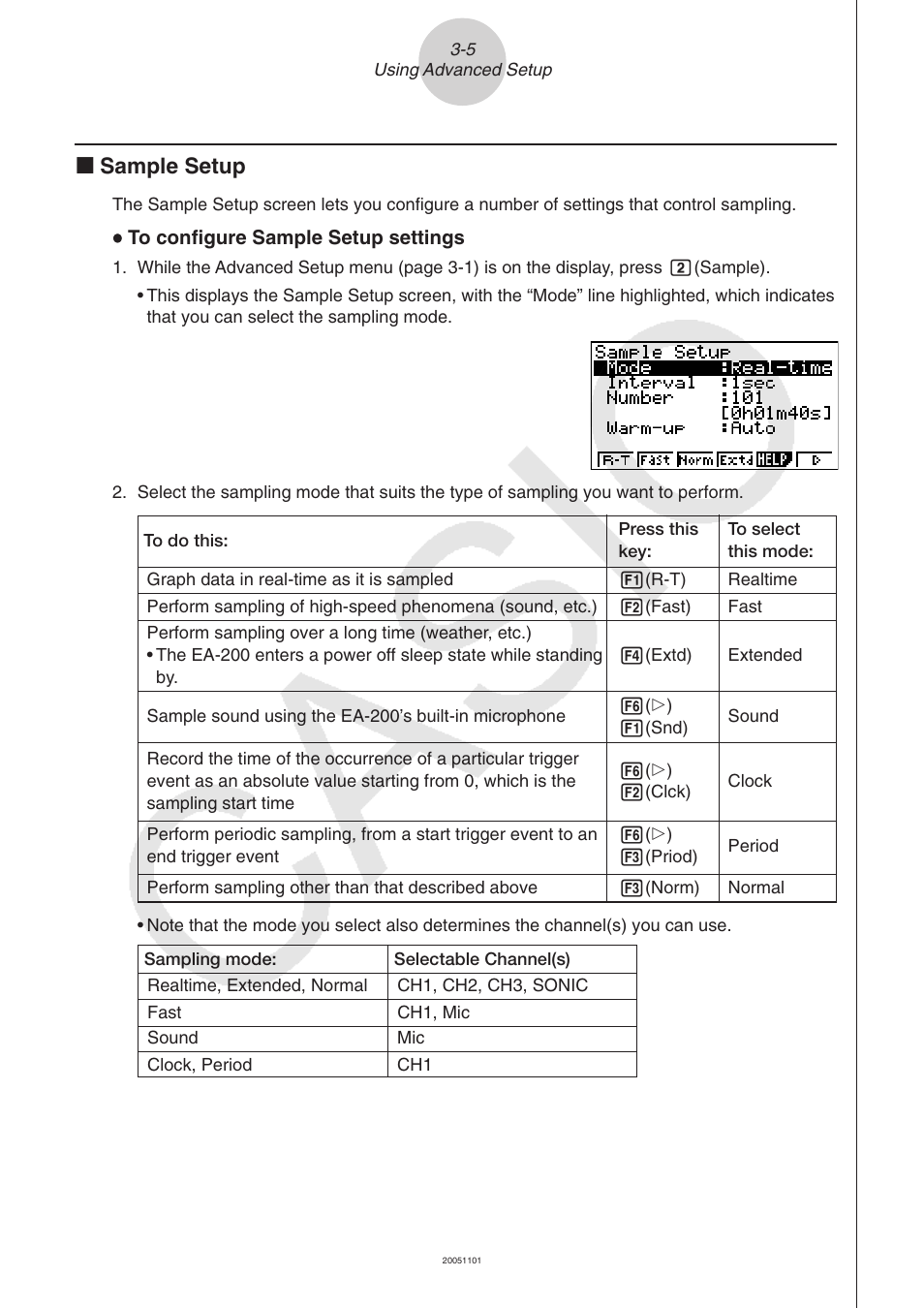 K sample setup | Casio FX-9750GII User Manual | Page 353 / 411