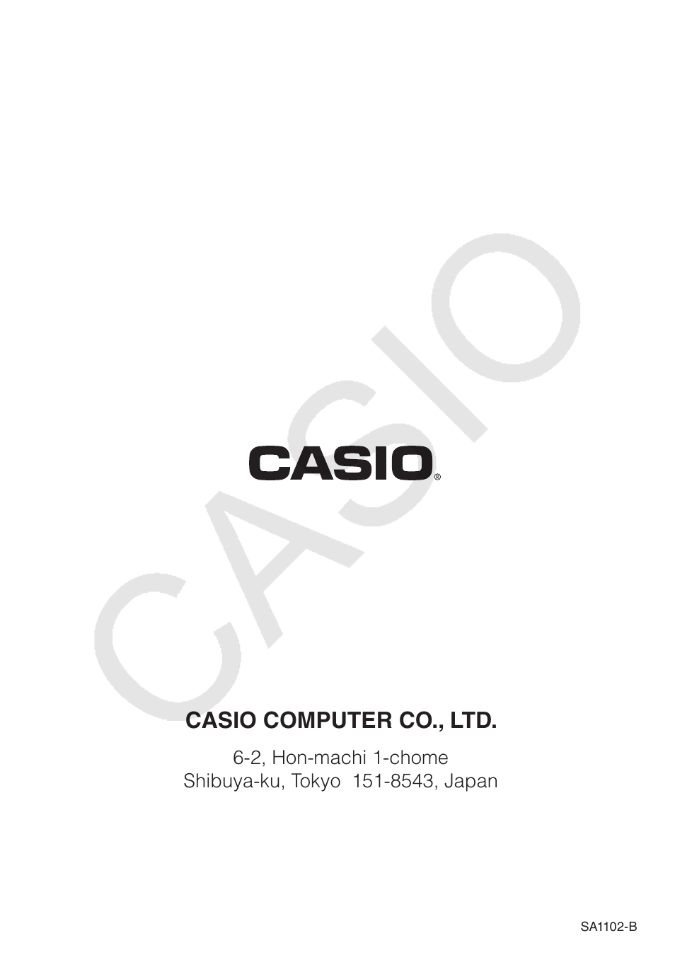 Casio computer co., ltd | Casio FX-9750GII User Manual | Page 411 / 411