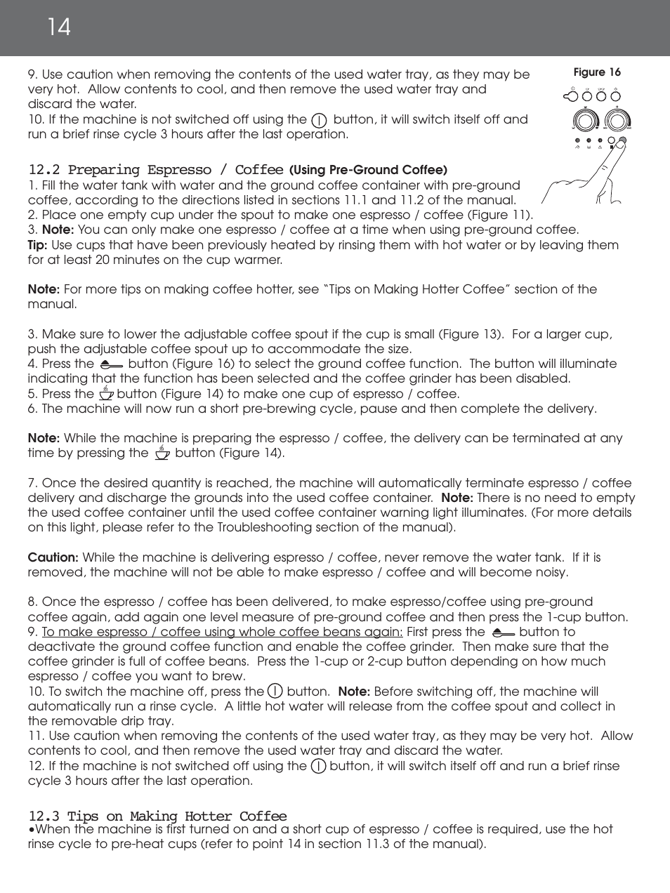 DeLonghi EAM4000 Series User Manual | Page 14 / 108