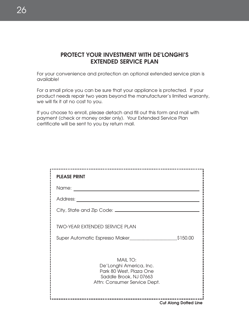 DeLonghi EAM4000 Series User Manual | Page 26 / 108