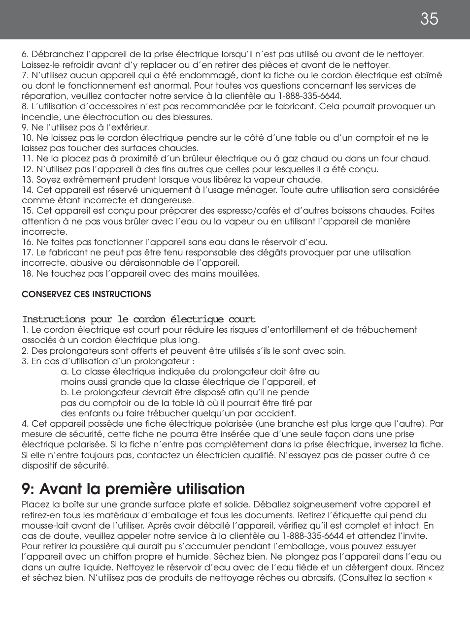 Avant la première utilisation | DeLonghi EAM4000 Series User Manual | Page 35 / 108