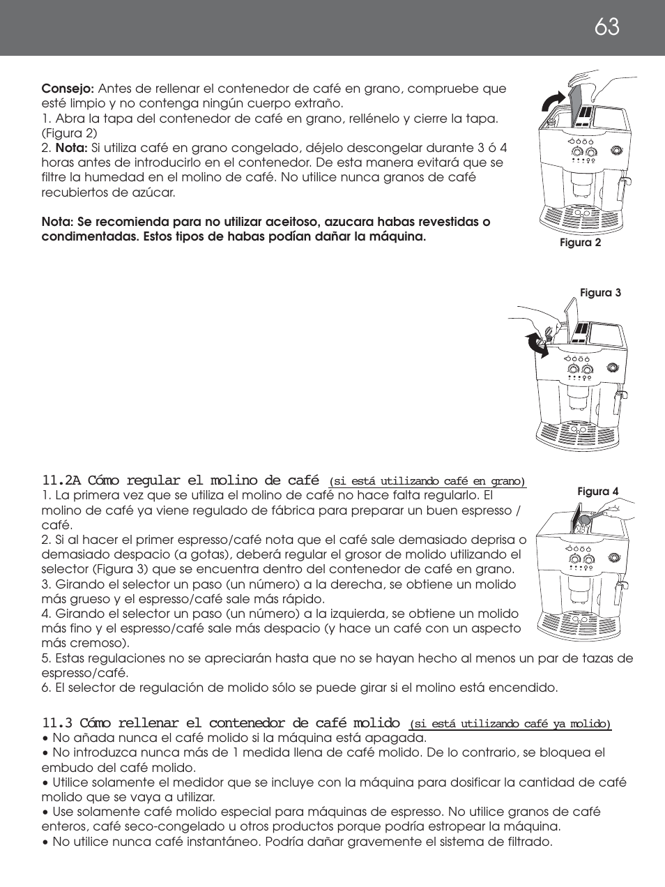 DeLonghi EAM4000 Series User Manual | Page 63 / 108