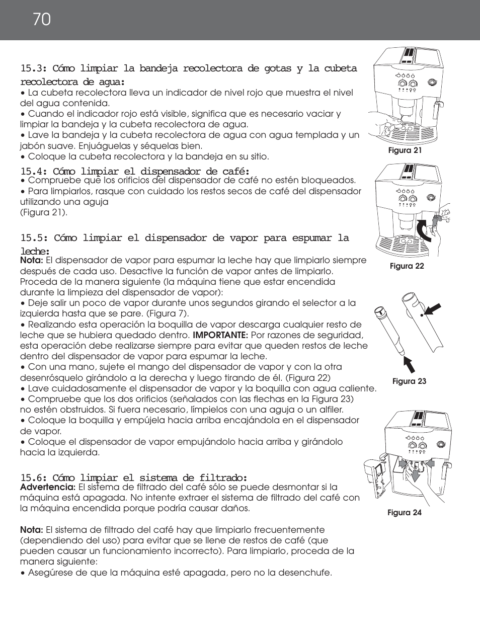 DeLonghi EAM4000 Series User Manual | Page 70 / 108