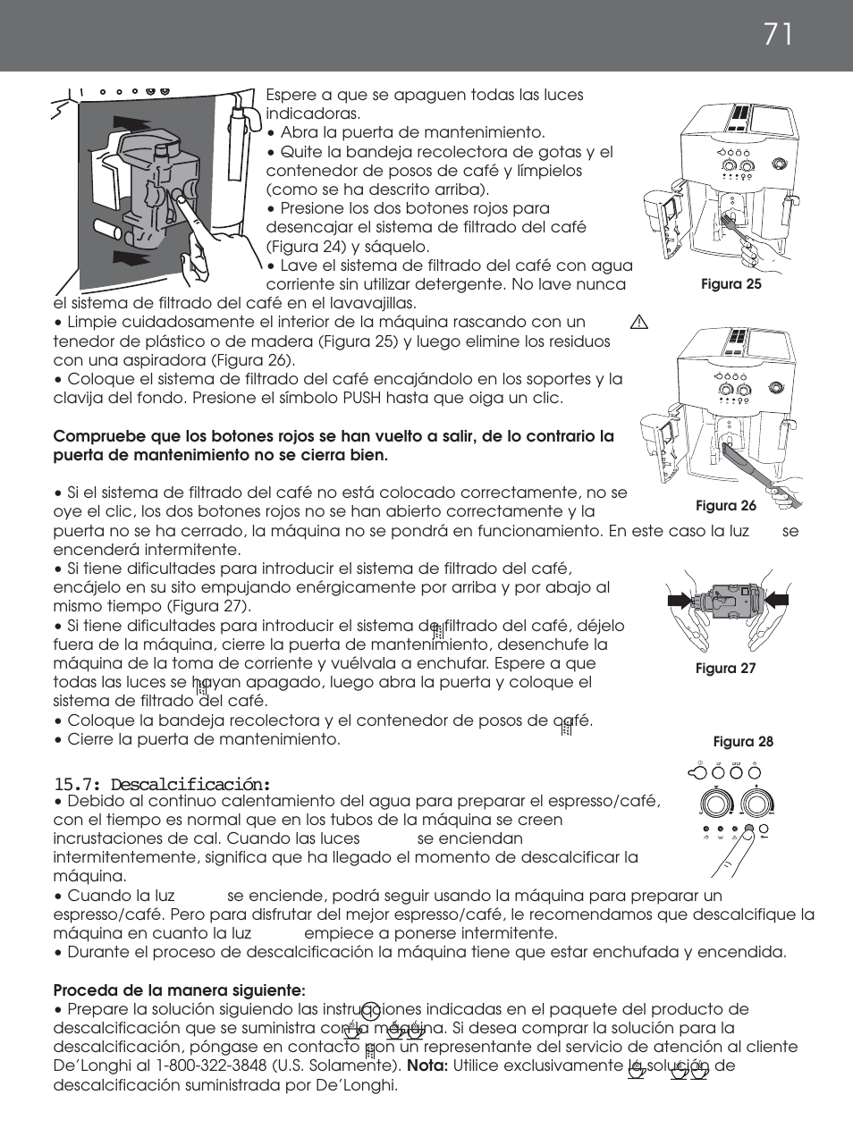 Descalcificación | DeLonghi EAM4000 Series User Manual | Page 71 / 108