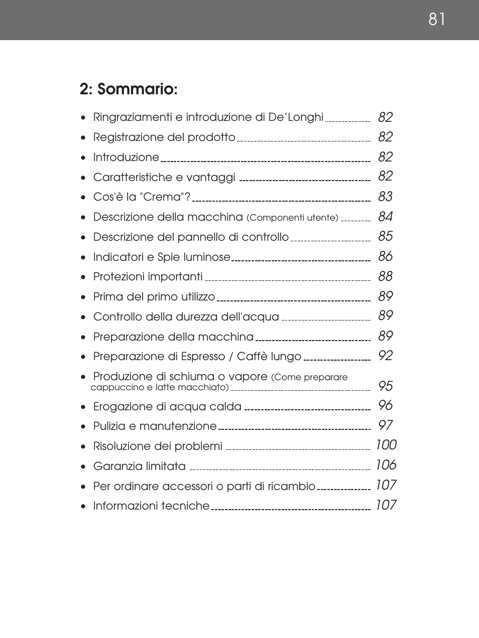 DeLonghi EAM4000 Series User Manual | Page 81 / 108