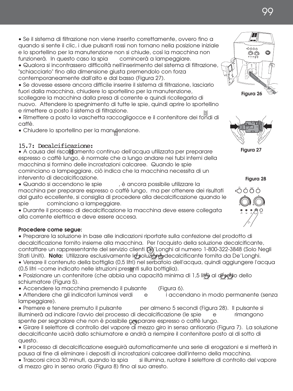 DeLonghi EAM4000 Series User Manual | Page 99 / 108