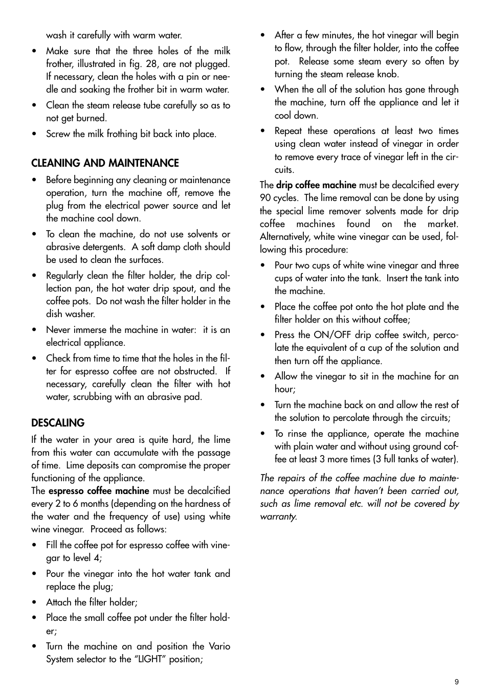 DeLonghi BCO70 User Manual | Page 9 / 12