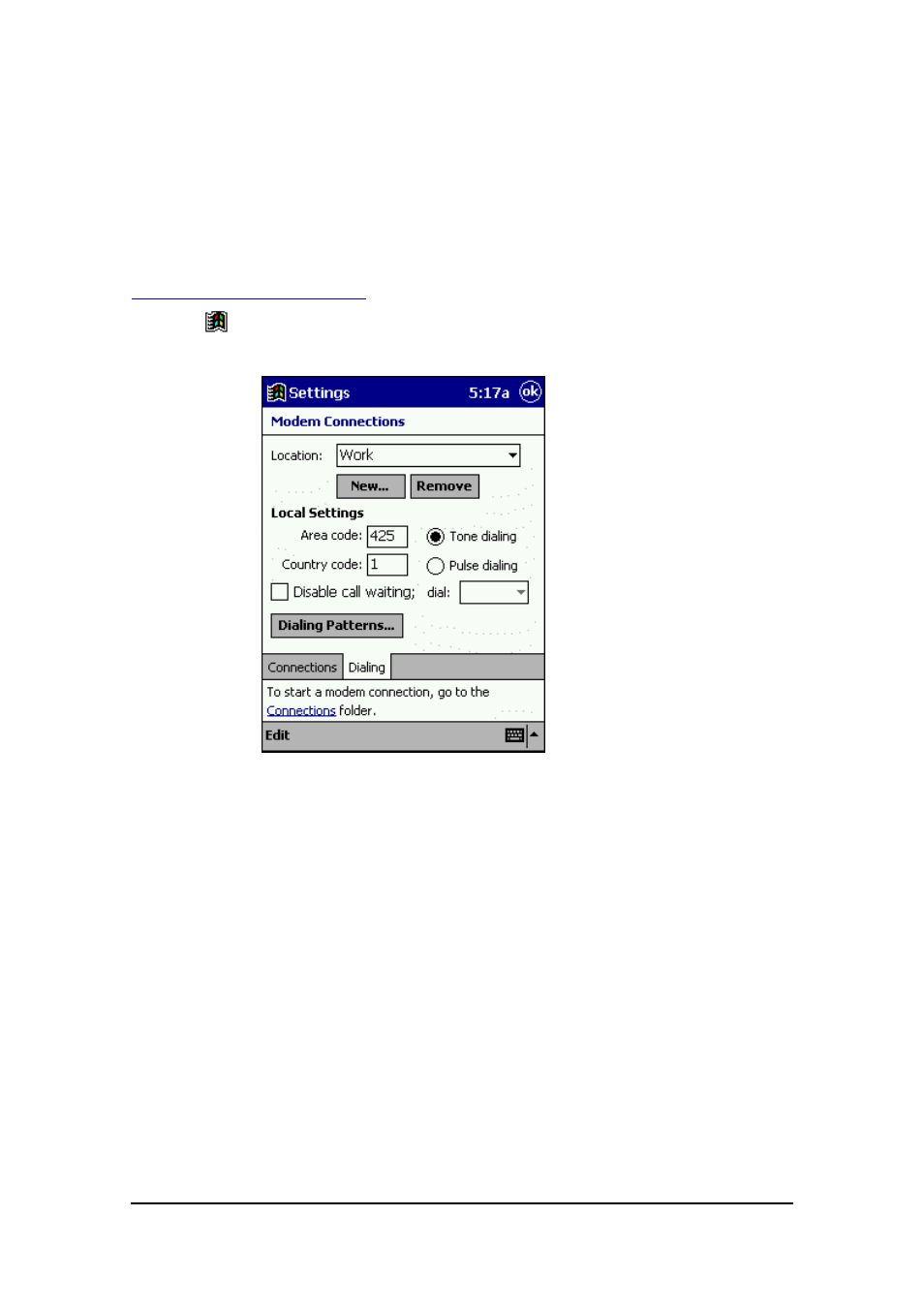 Dial properties | Casio E-125 Mail Setup Tool V.1.2 User Manual | Page 16 / 17