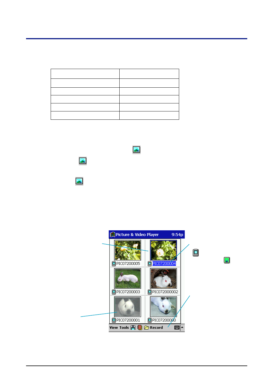 Playing back images | Casio E-125 Mobile Picture & Video Player V.1.0 User Manual | Page 17 / 71