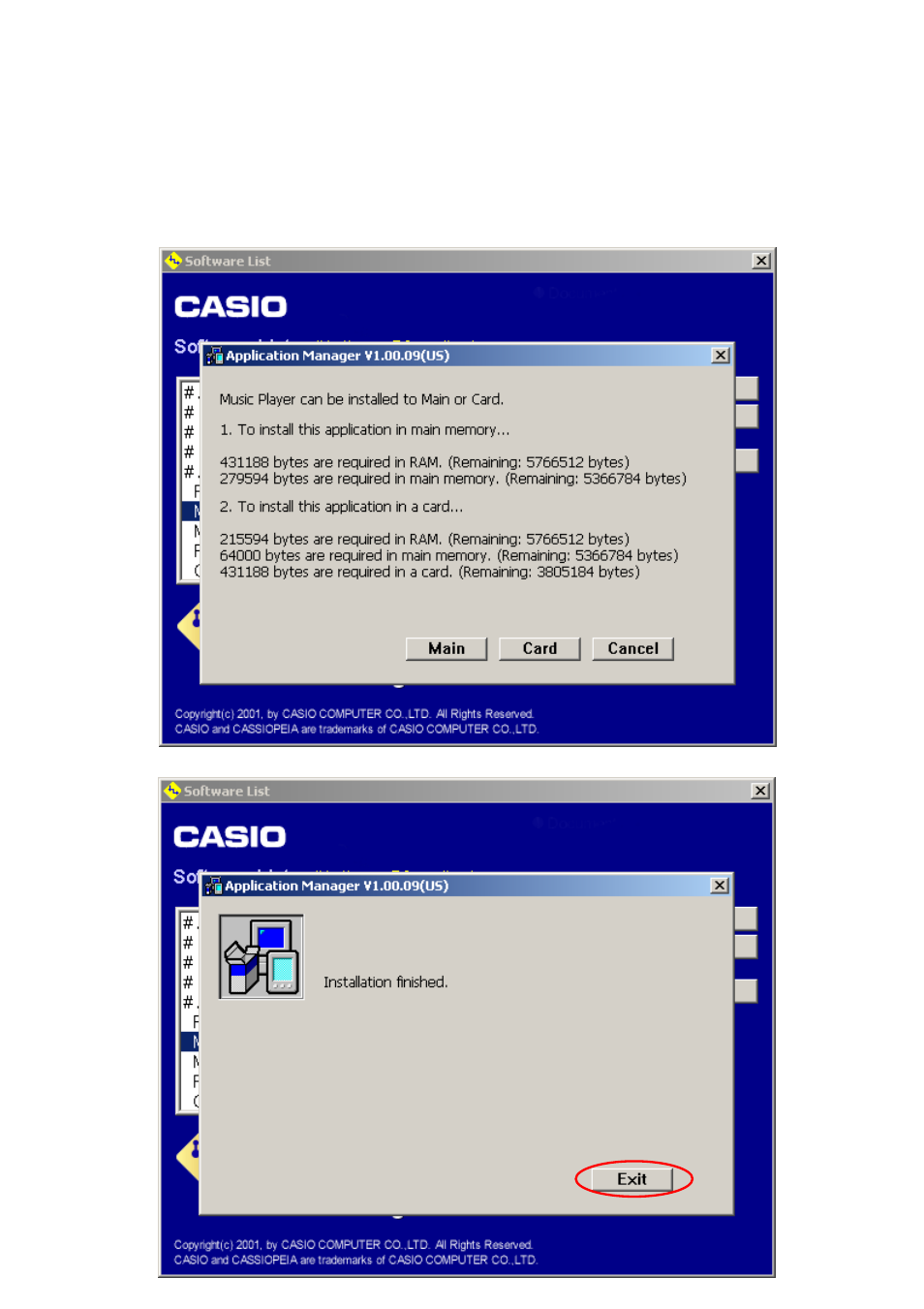 Casio BE-300 Listening to music on CASSIOPEIA User Manual | Page 4 / 10