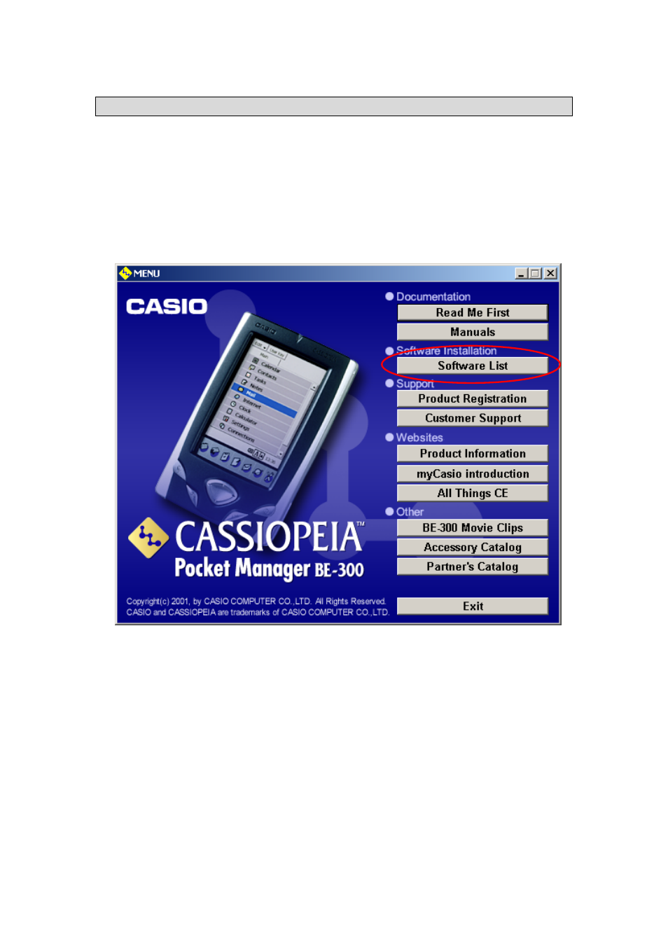 Casio BE-300 Playing Movies on CASSIOPEIA User Manual | Page 12 / 15
