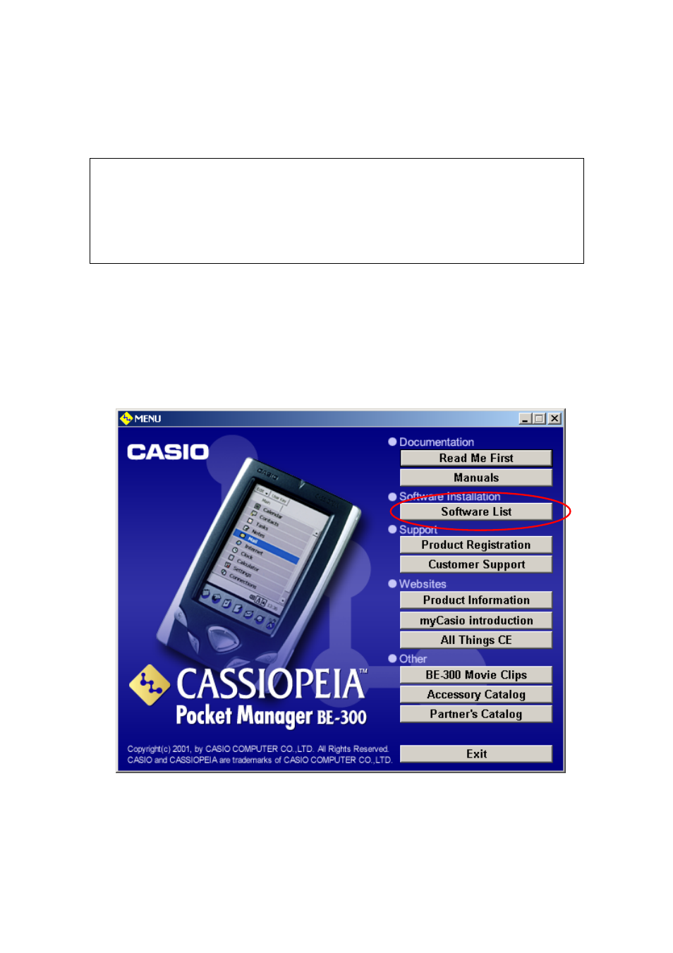 Casio BE-300 Playing Movies on CASSIOPEIA User Manual | Page 3 / 15