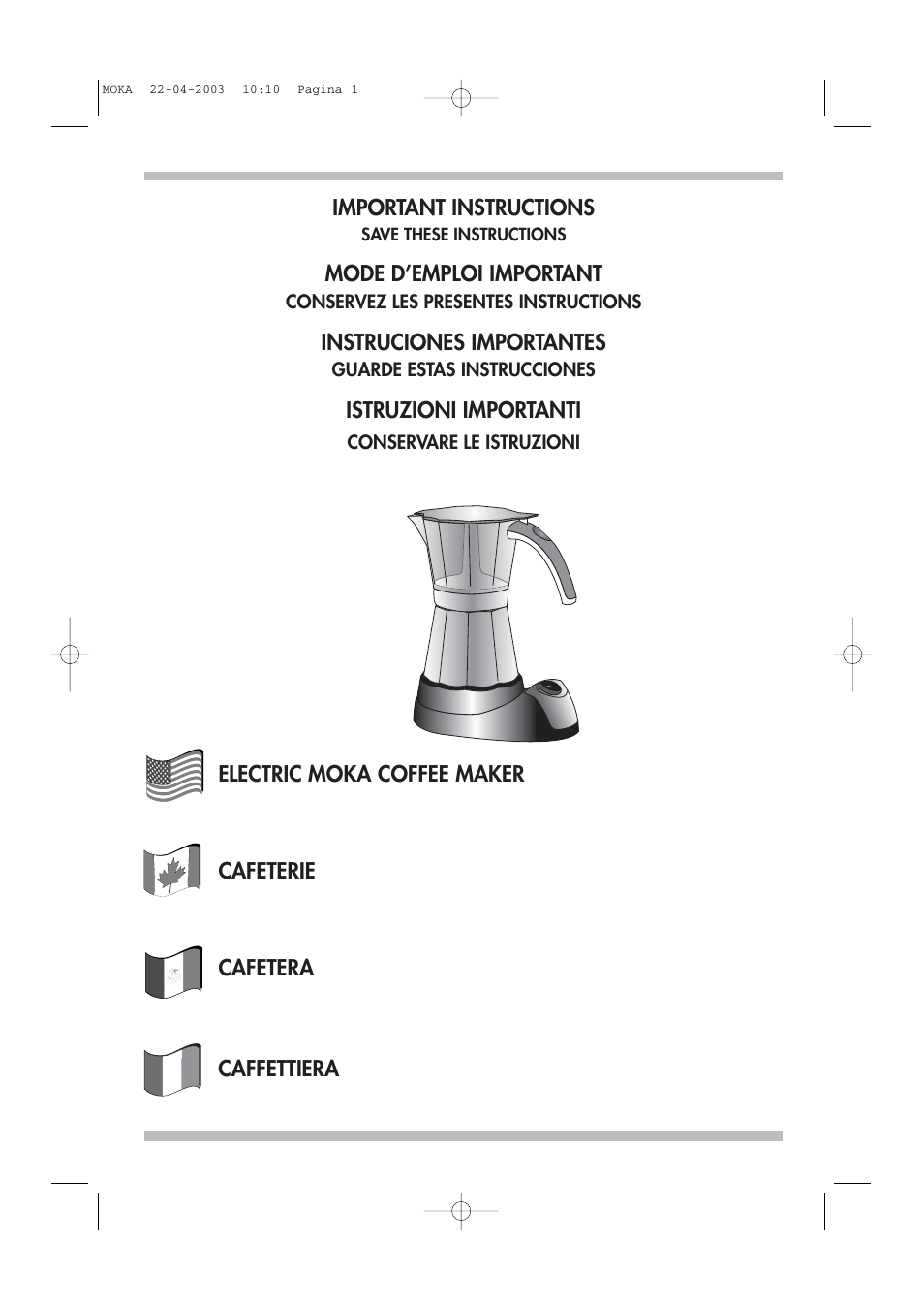 DeLonghi Electric Coffee Maker User Manual | 7 pages