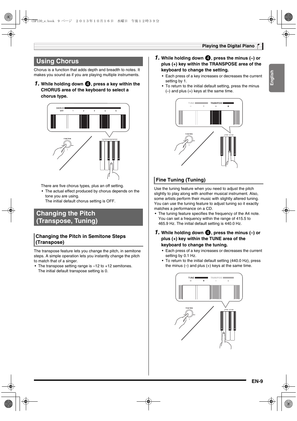 Casio CDP-130 User Manual | Page 11 / 20