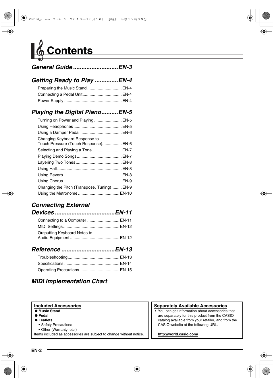 Casio CDP-130 User Manual | Page 4 / 20