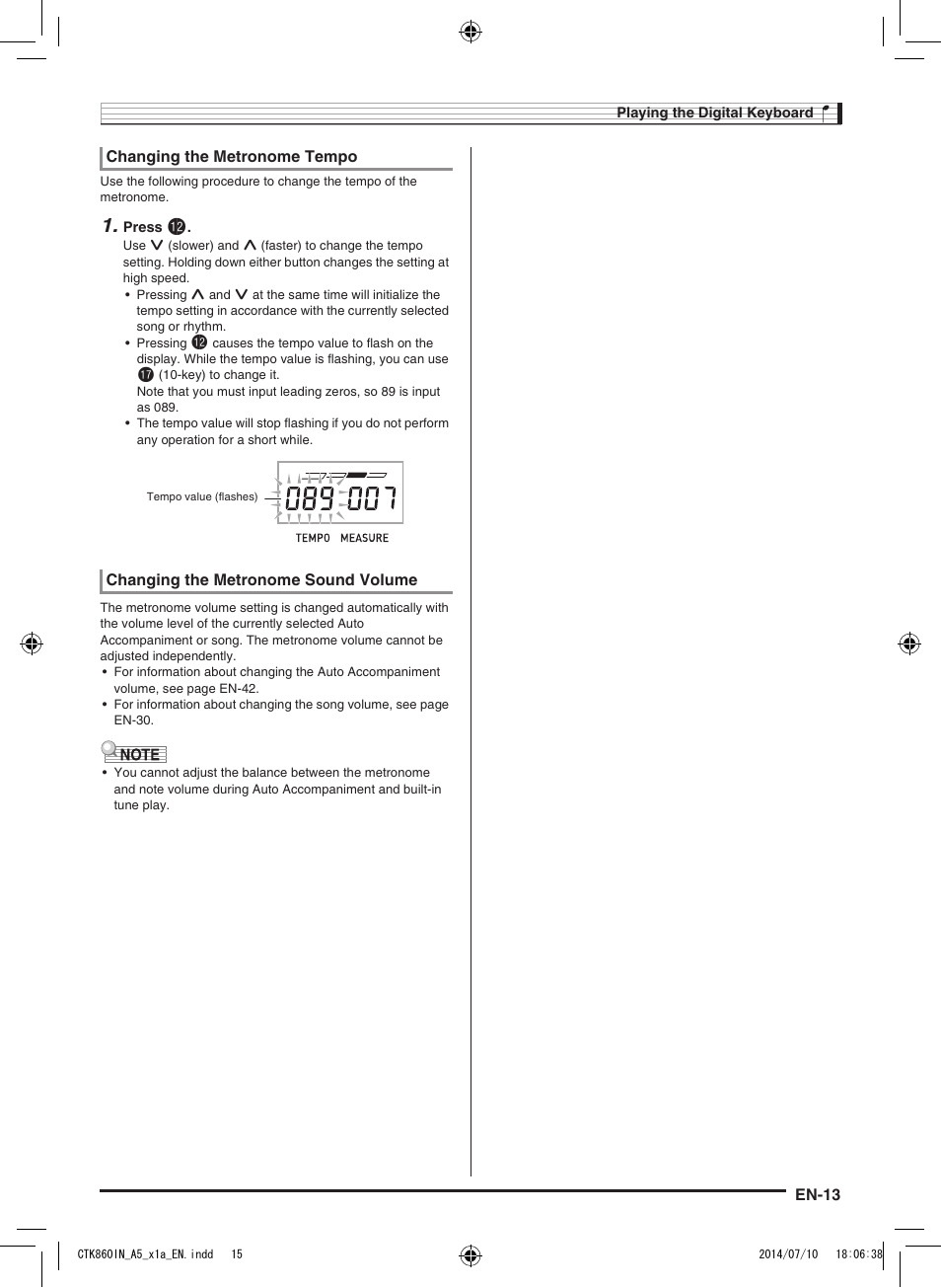 Casio CTK-860IN User Manual | Page 14 / 82