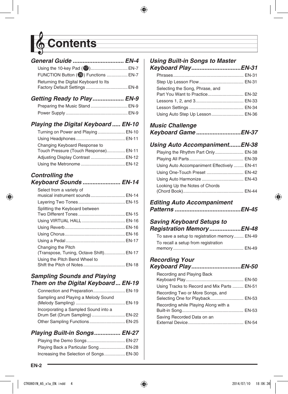 Casio CTK-860IN User Manual | Page 3 / 82