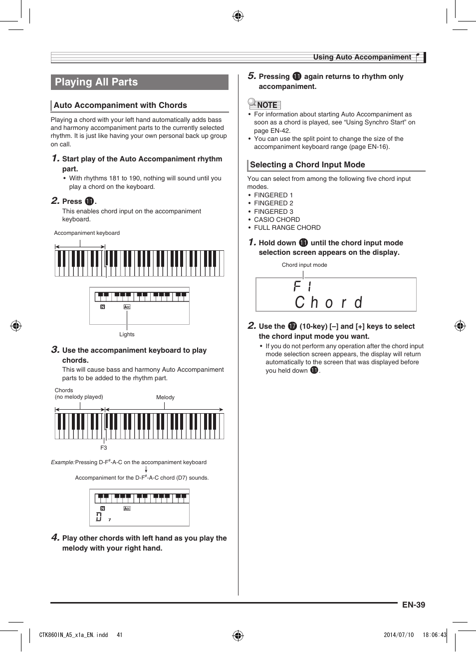 Playing all parts | Casio CTK-860IN User Manual | Page 40 / 82