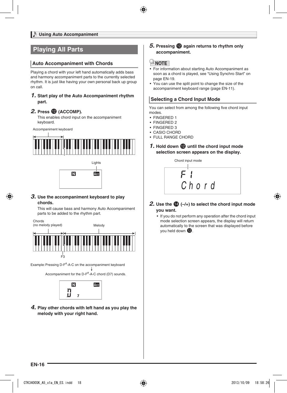 Playing all parts | Casio CTK-3400 User Manual | Page 18 / 37